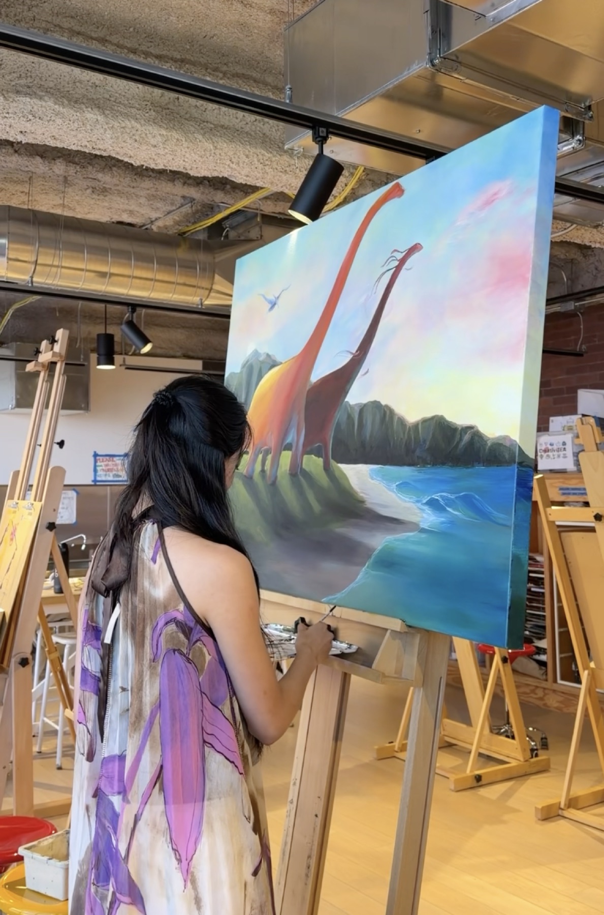 Selena Yang painting Ant on a Tree